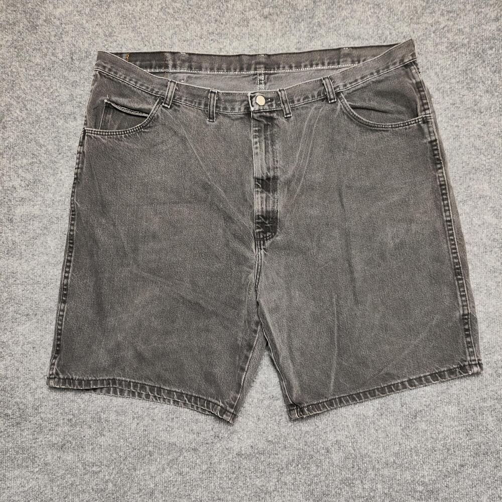 Wrangler Shorts Mens 44 Gray Denim Jean Relaxed Fit Bermuda 5 Pocket Charcoal